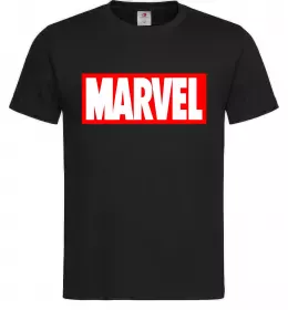 Мужская футболка Marvel logo red white Черный фото