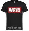 Мужская футболка Marvel logo red white Черный фото