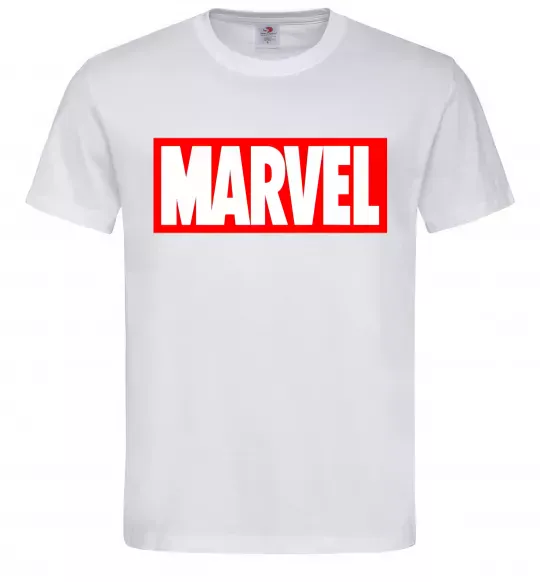 Чоловіча футболка Marvel logo red white Білий фото