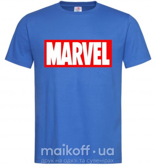 Мужская футболка Marvel logo red white Ярко-синий фото