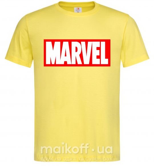 Мужская футболка Marvel logo red white Лимонный фото