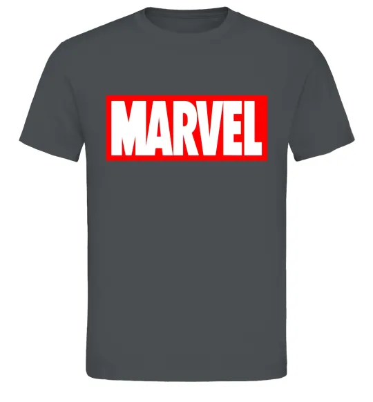 Чоловіча футболка Marvel logo red white Графіт фото