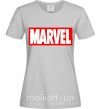Жіноча футболка Marvel logo red white Сірий фото