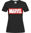 Жіноча футболка Marvel logo red white Чорний фото