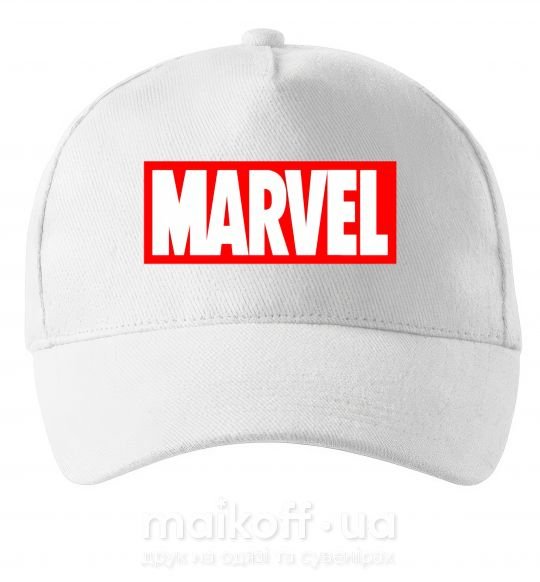 Кепка Marvel logo red white Белый фото