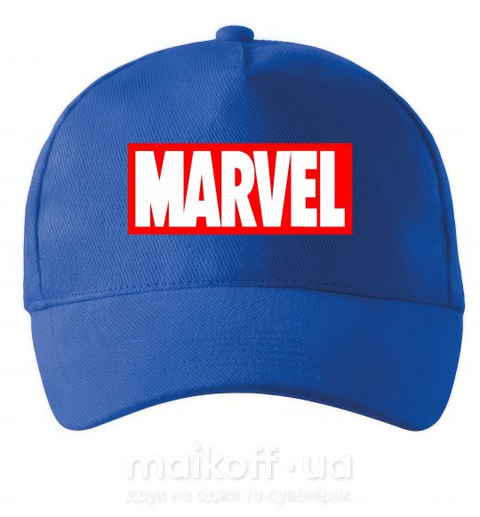 Кепка Marvel logo red white Ярко-синий фото