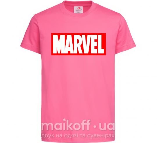 Детская футболка Marvel logo red white Ярко-розовый фото