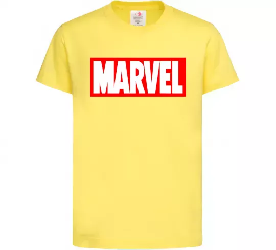 Детская футболка Marvel logo red white Лимонный фото