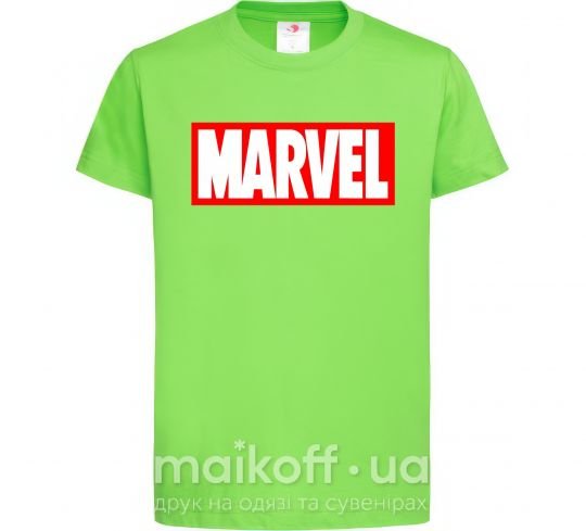 Дитяча футболка Marvel logo red white Лаймовий фото