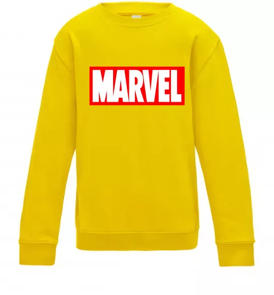Дитячий світшот Marvel logo red white Сонячно жовтий фото