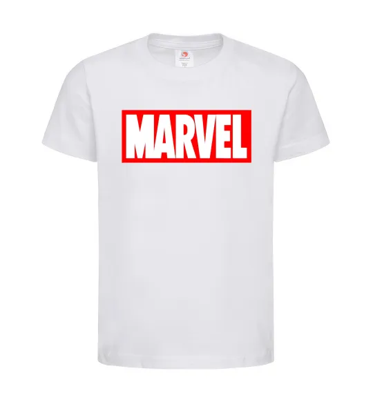 Детская футболка Marvel logo red white Белый фото