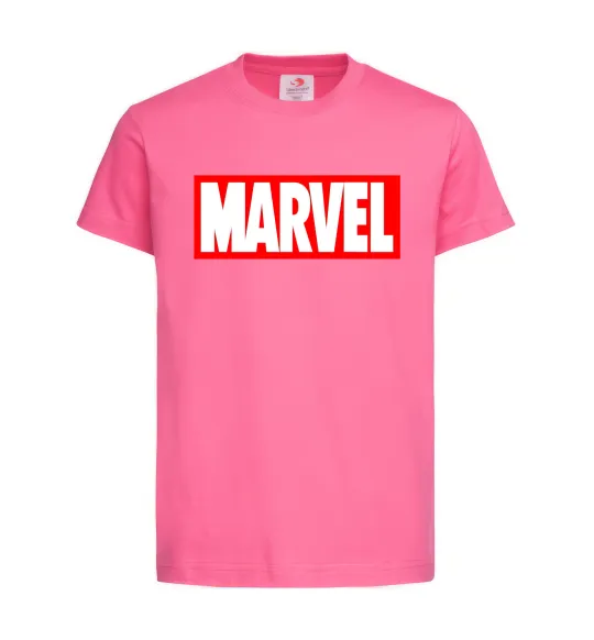 Детская футболка Marvel logo red white Ярко-розовый фото