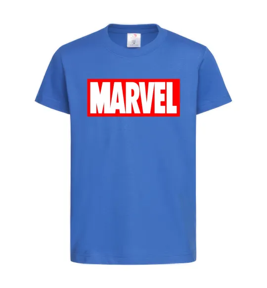 Детская футболка Marvel logo red white Ярко-синий фото
