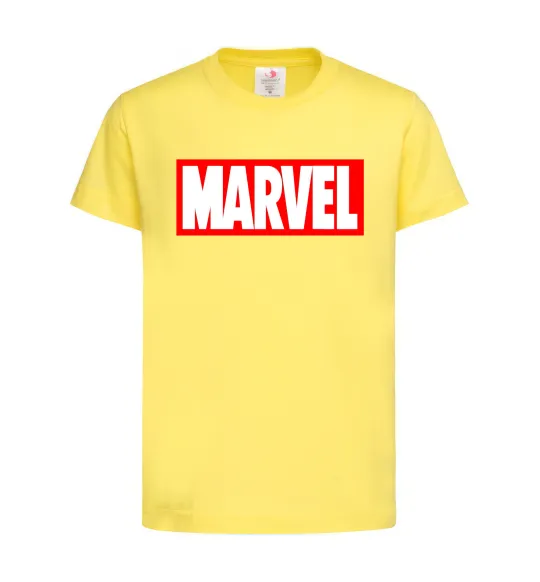 Детская футболка Marvel logo red white Лимонный фото