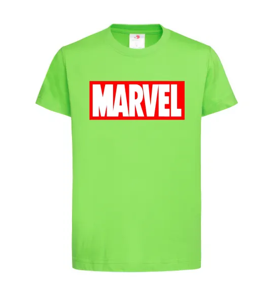 Детская футболка Marvel logo red white Лаймовый фото