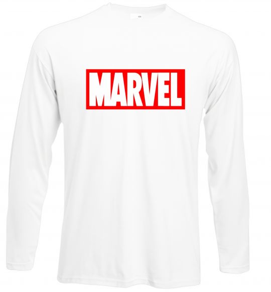 Лонгслів Marvel logo red white Білий фото