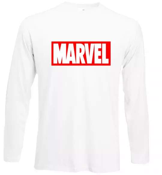 Лонгслів Marvel logo red white Білий фото