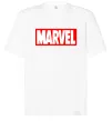 Футболка Оверсайз Marvel logo red white Білий фото