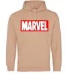 Чоловіча толстовка (худі) Marvel logo red white Пісочний Чоловіча толстовка (худі) Marvel logo red white Пісочний фото