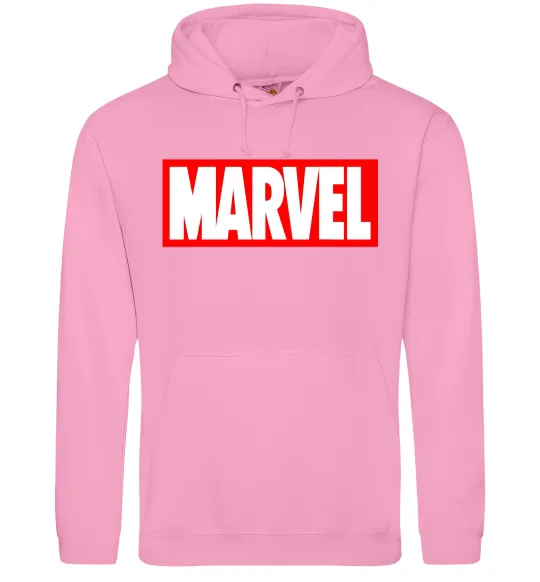 Женская толстовка (худи) Marvel logo red white Розовый фото