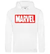 Женская толстовка (худи) Marvel logo red white Белый фото