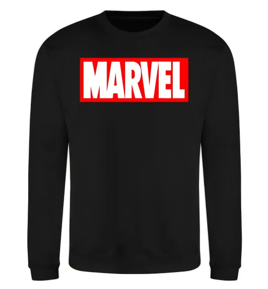 Свитшот Marvel logo red white Черный фото