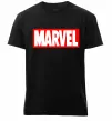 Мужская премиум футболка Marvel logo red white Черный фото