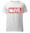 Мужская премиум футболка Marvel logo red white Белый фото