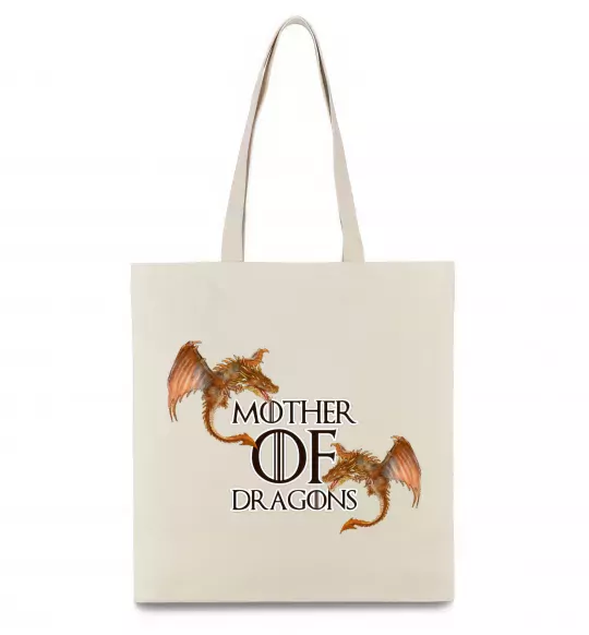 Эко-сумка Mother of dragons full colour Бежевый фото