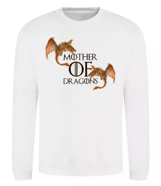 Свитшот Mother of dragons full colour Белый фото
