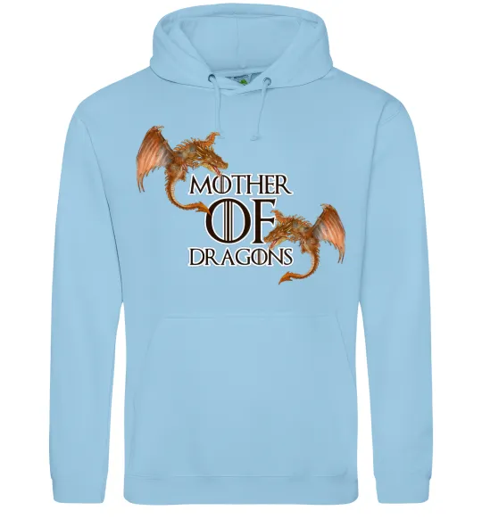 Жіноча толстовка (худі) Mother of dragons full colour Блакитний фото