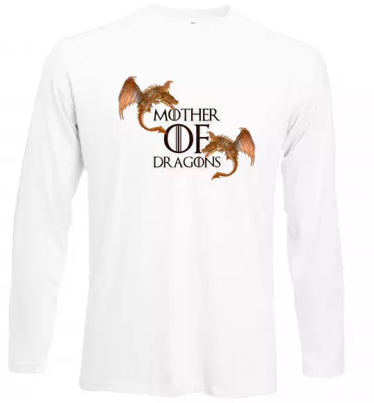 Лонгслив Mother of dragons full colour Белый фото