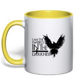Чашка з кольоровою ручкою I'm the sword in the darkness