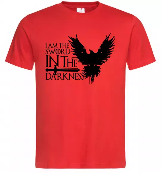 Мужская футболка I'm the sword in the darkness Красный фото