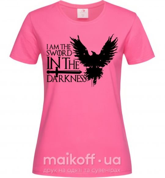 Жіноча футболка I'm the sword in the darkness Яскраво-рожевий фото