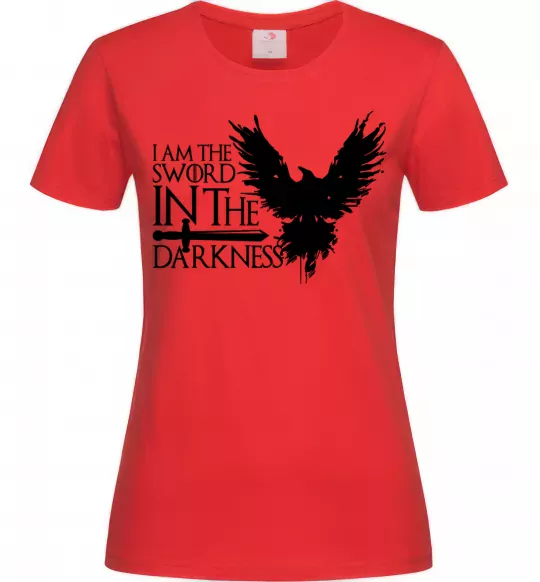 Жіноча футболка I'm the sword in the darkness Червоний фото