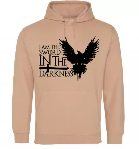 Мужская толстовка (худи) I'm the sword in the darkness Песочный фото