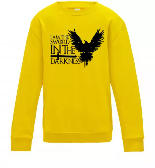 Дитячий світшот I'm the sword in the darkness Сонячно жовтий фото