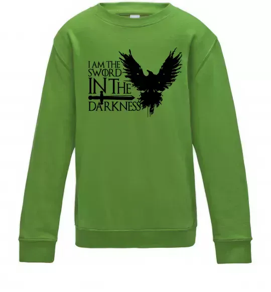 Дитячий світшот I'm the sword in the darkness Лаймовий фото