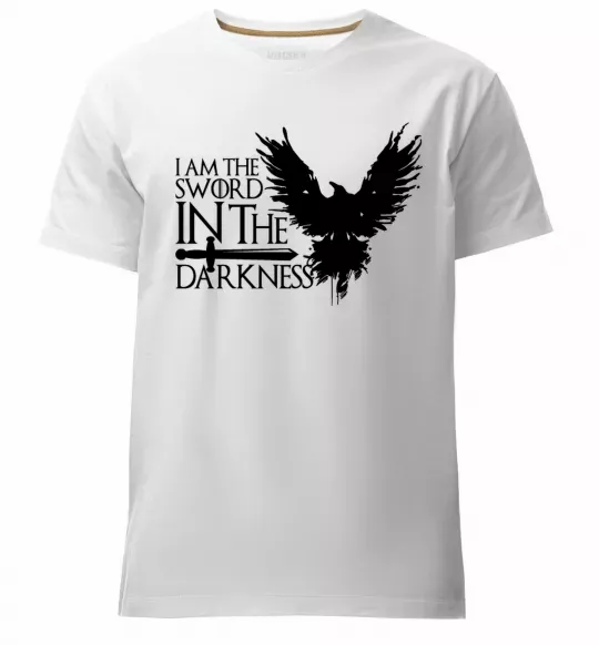 Чоловіча преміум футболка I'm the sword in the darkness Білий фото