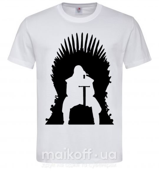 Чоловіча футболка Jon Snow Білий фото