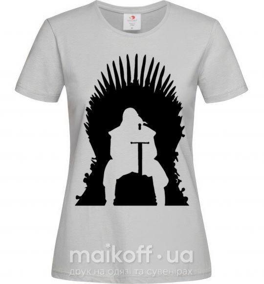Женская футболка Jon Snow Серый фото