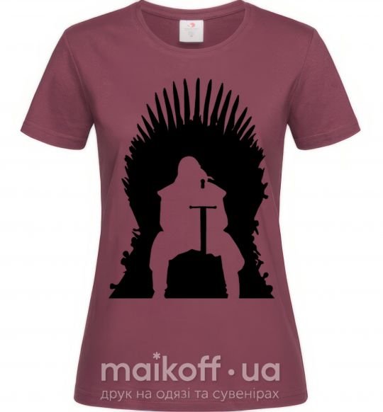 Жіноча футболка Jon Snow Бордовий фото