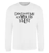 Свитшот Don't make me add you to the list Белый фото