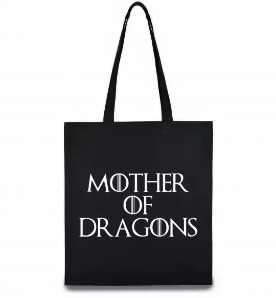 Еко-сумка Mother of dragons white Чорний фото