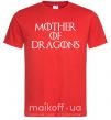 Мужская футболка Mother of dragons white Красный фото