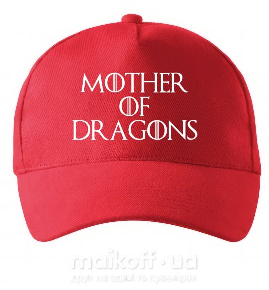 Кепка Mother of dragons white Красный фото