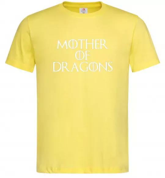 Мужская футболка Mother of dragons white Лимонный фото