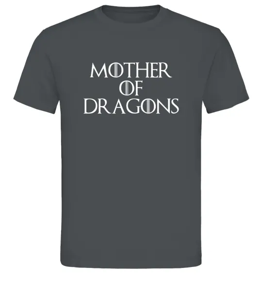 Мужская футболка Mother of dragons white Графит фото