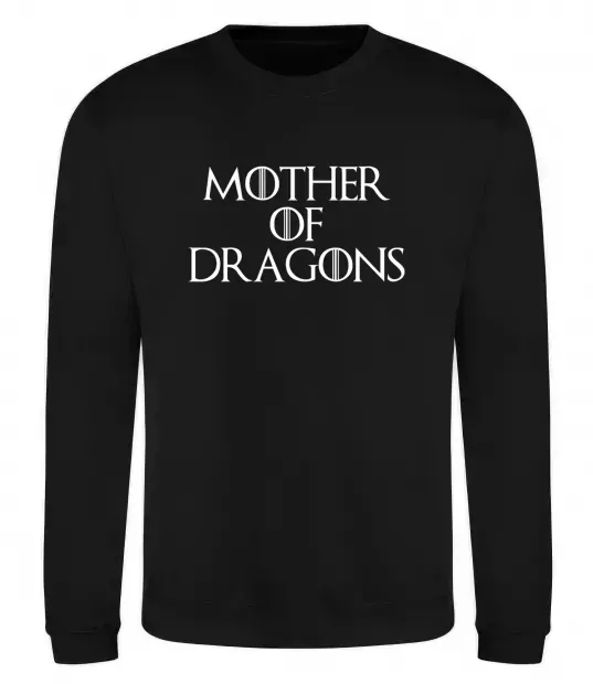 Свитшот Mother of dragons white Черный фото